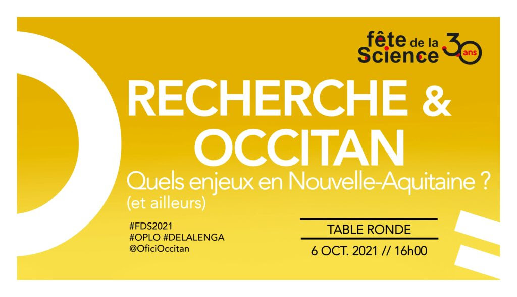 Recherche et Occitan : Table ronde à Bordeaux