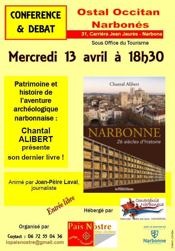 Conférence de l'historienne Chantal Alibert à l'Ostal Occitan de Narbonne
