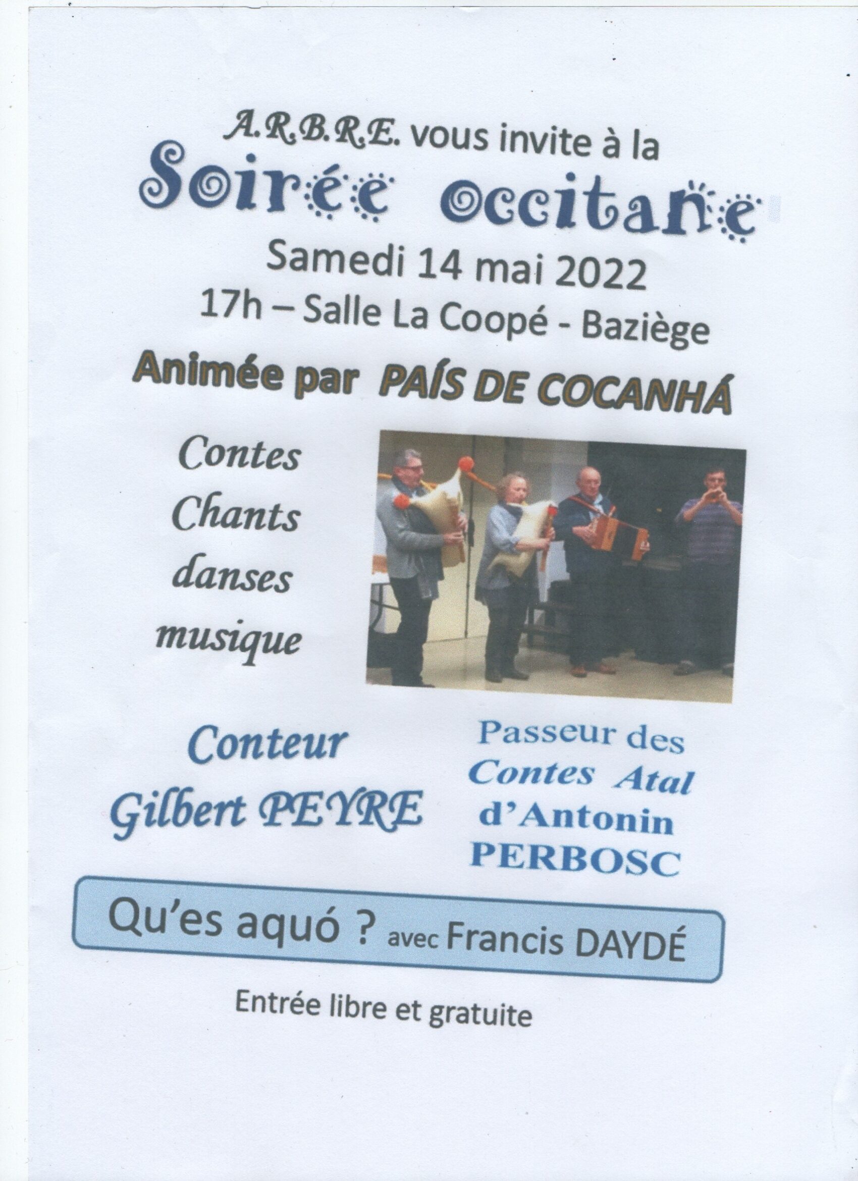 Soirée occitane à Baziège (31, Haute-Garonne)