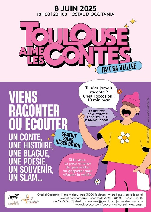 Veillée “Contes et Arts de la parole” dès 18h00 à l'Ostal d'Occitania autour de Kika Farré.