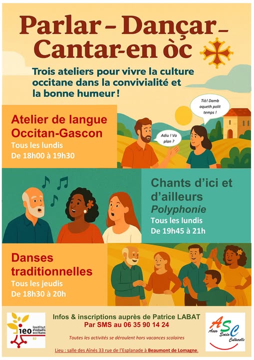 (82)Trois ateliers pour vivre la culture occitane