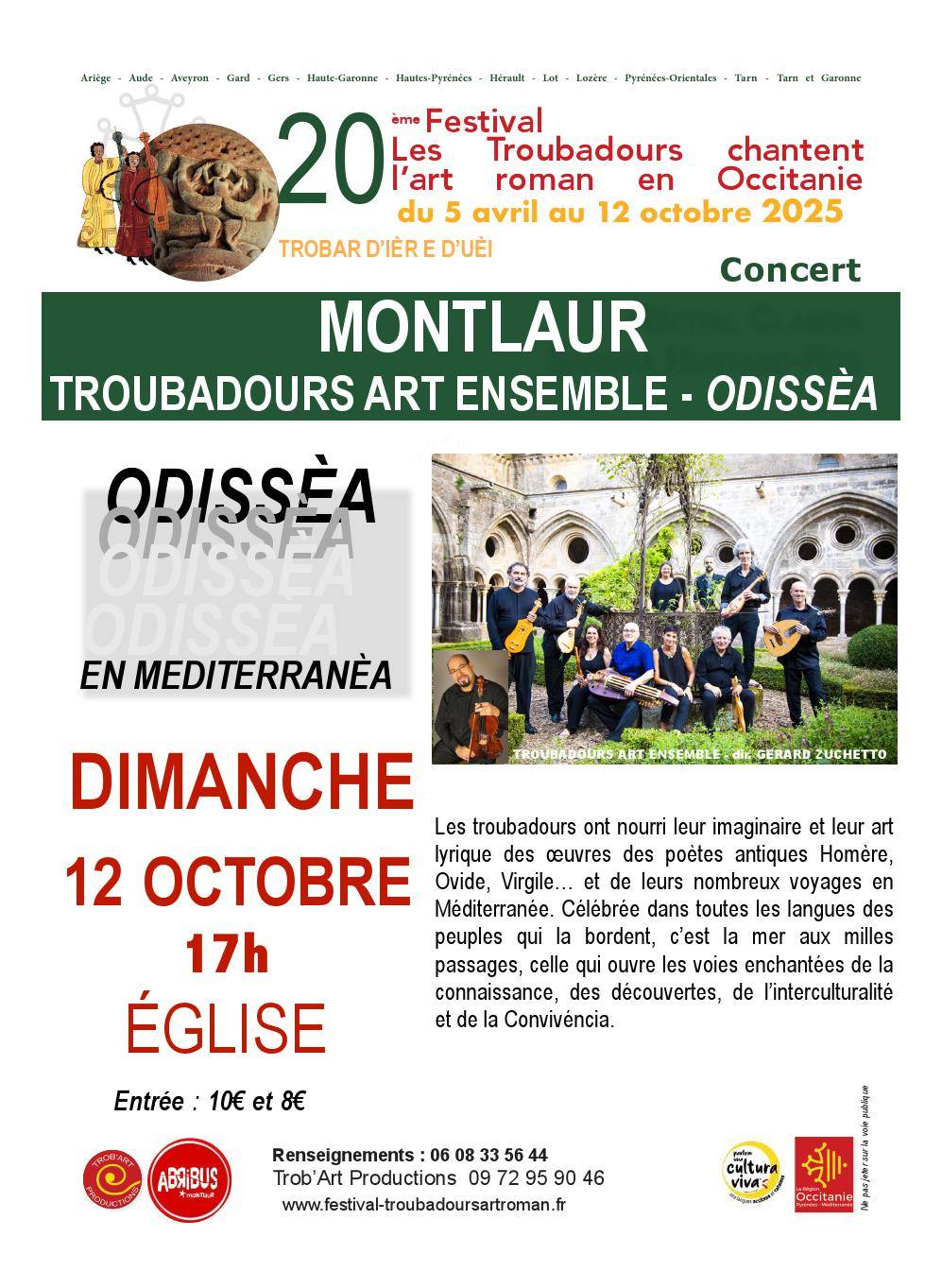 Les troubadours chantent l'art roman en Occitanie à Montlaur à l'église