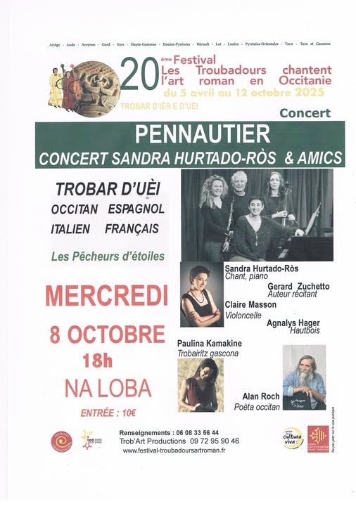 Les troubadours chantent l'art roman en Occitanie à Na Loba-Puègnautièr...