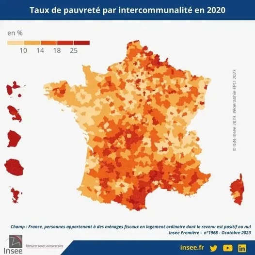La répartition de la pauvreté en France