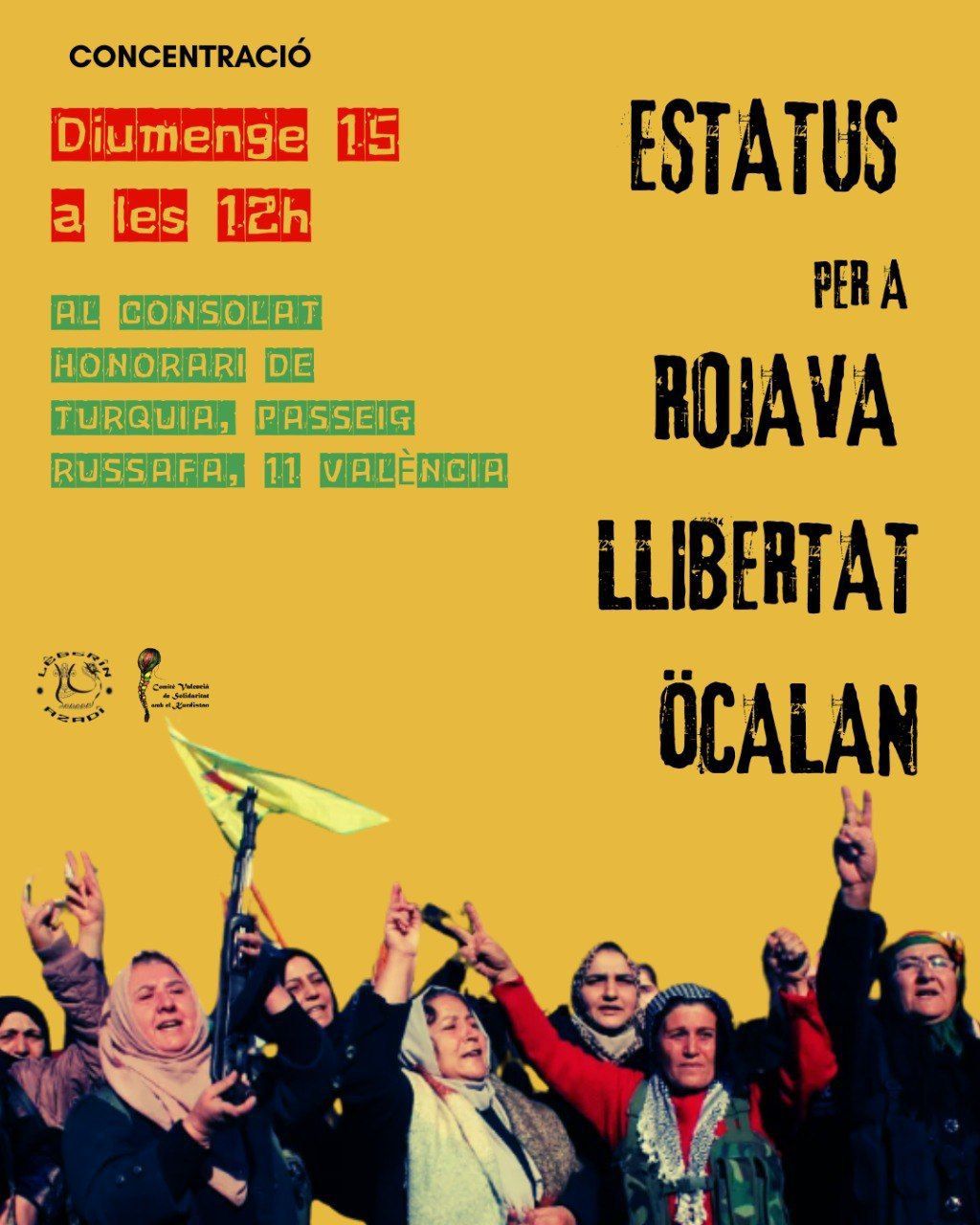 ESTATUS PER A ROJAVA I LLIBERTAT PER ÖCALAN!