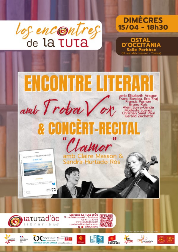(31) Encontre literari & Concèrt-Recital à l'Ostal Occitania Toulouse