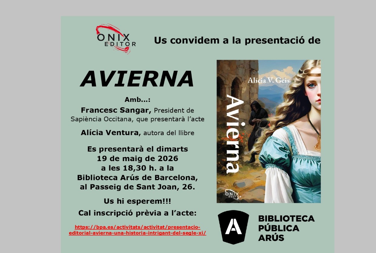 “AVIERNA” A LA BIBLIOTECA ARÚS DE BARCELONA.