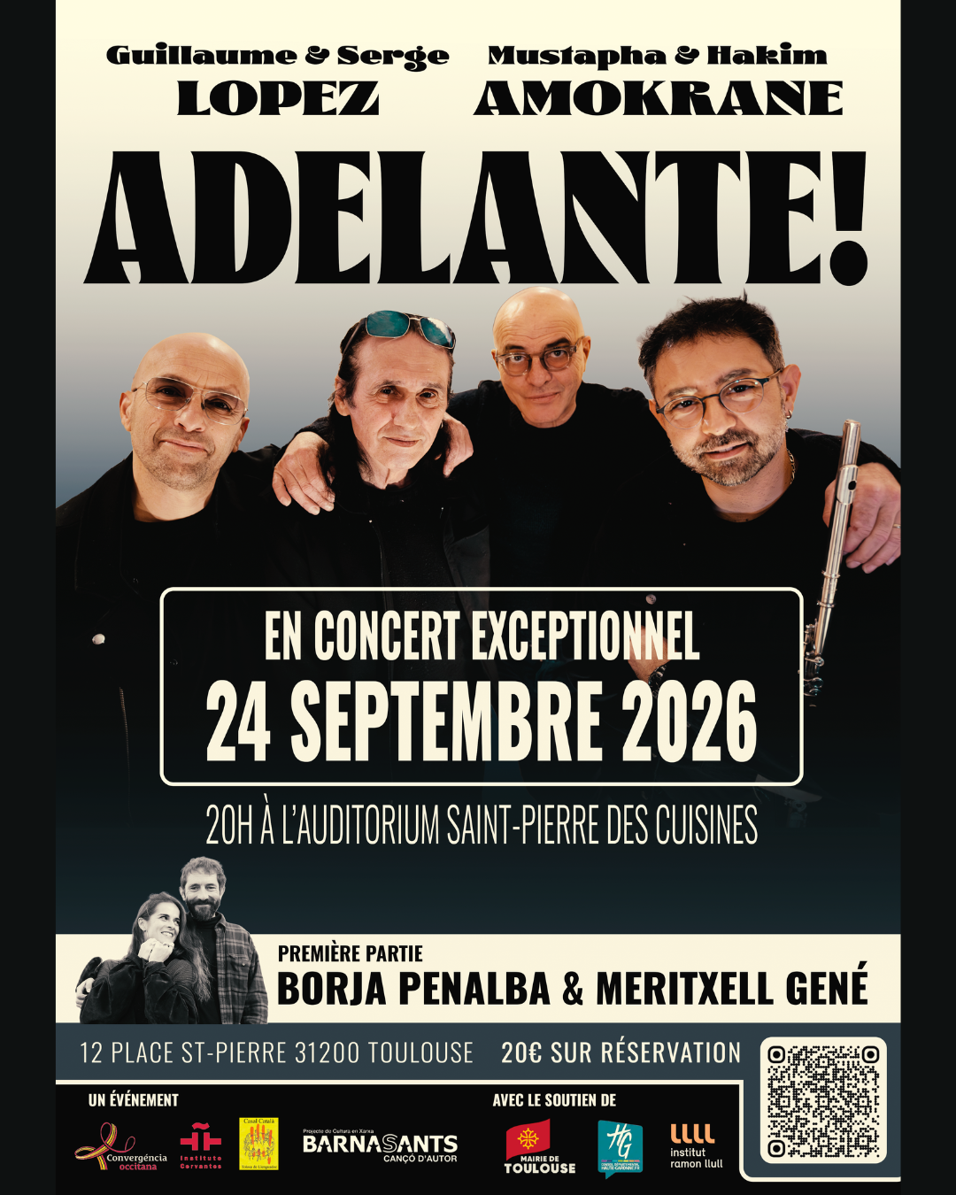 (31) ADELANTE ! un concert à ne pas manquer !Toulouse à l'auditorium St Pierre des Cuisines
